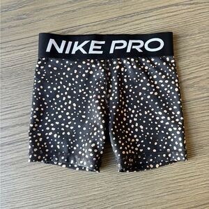 Nike Pro Black with Tan Dots Shorts